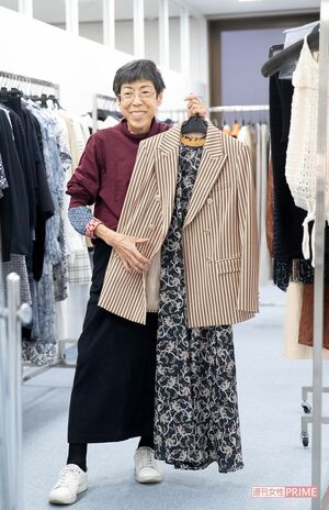 「上下で合いすぎるのもダメ。テンション上がらないじゃない?」と西さん。自著『ドラマスタイリストという仕事 ファッションで役柄をつくるプロフェッショナル』を3月末に発売予定 撮影/伊藤和幸 撮影協力=株式会社サン・フレール
