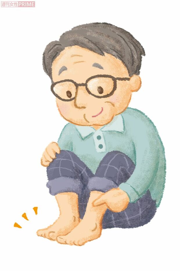 足の毛を左右差でチェック