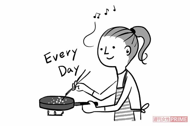 ヤセ朝食を続けることが大事　イラスト／陶山みづほ