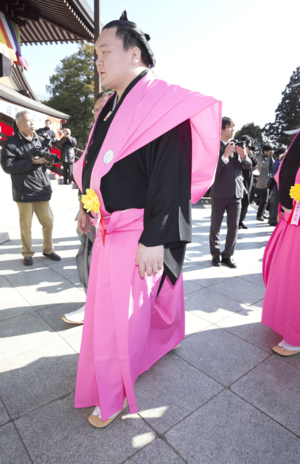 2013年、成田山節分会に参加した力士たち（写真／廣瀬靖士）