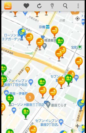 “吸える場所”が一目でわかる『喫煙所MAP』アプリ画面