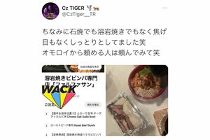 寿司だけでなく、同時に注文したビビンパ丼も商品画像とは似て非なるものだったようだ(CzTIGERのTwitterより)