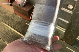 傘袋を使って栽培する長ネギ　撮影／林ひろし　栽培写真協力／ぽたろう