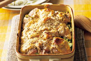 鶏肉とキャベツのごまマヨ焼き