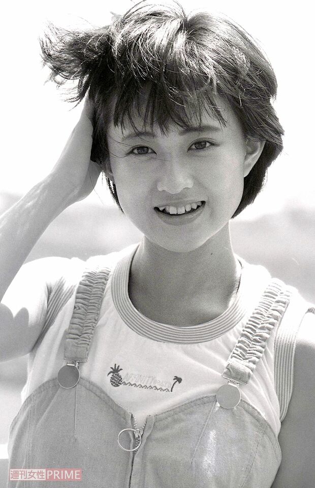 '87年のドラマ『同級生は13歳』ロケ地でのカット。まさに正統派のアイドル