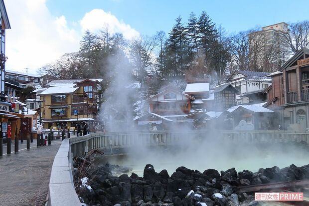 草津温泉の湯畑周辺