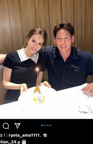 美人妻として結婚当初から話題だった吉田正尚の妻・吉田ゆり香。画像は本人Instagramより