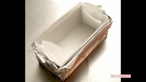 ゆっくり火を通したいので、アルミホイルで底と側面を2回覆っておく