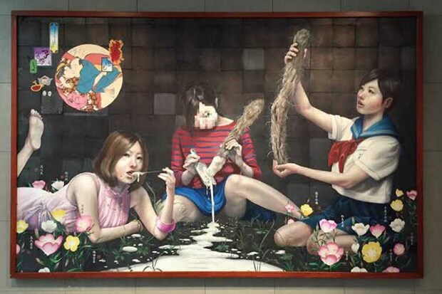 田中武氏の過去作『今宵、山芋を眺める女、すりおろす女、食す女』（ツイッターより）