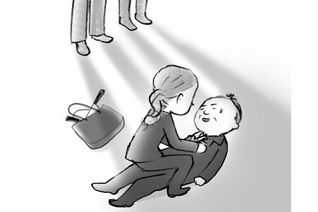 父は「いいんです。すべて俺が悪いんです」と言っていた。（イラスト／小林裕美子）