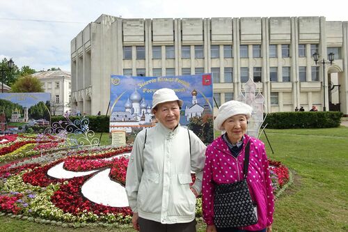 次兄の若宮和夫さんとロシア旅行に行ったとき撮影。年に1度は旅行に一緒に行くなど仲がいい