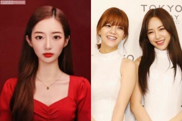 （写真左から）グループ間の暴行を告発した『ILUV』のシン・ミナ、『AOA』メンバーのジミン、ミナ