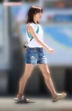 『真夏のシンデレラ』ロケに参加する、すっかり“夏仕様”の森七菜