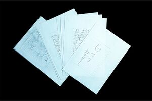 自宅内で見つかった、楢館拓実くんが書いた遺書（遺族提供）