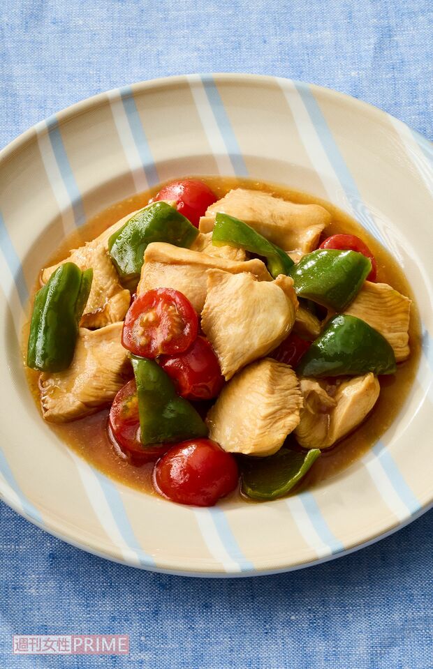 鶏肉のレンチン甘酢炒め