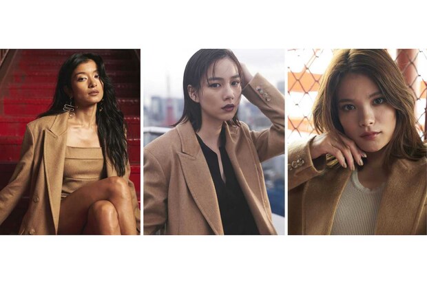 左からローラ、のん、阿部詩（MaxMara公式サイトより）