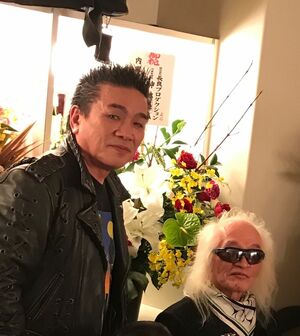 内田裕也さんとBOROさん（'16年末、控室）