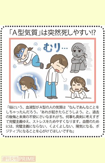 「A型気質」は突然死しやすい！？