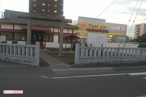 A子さんが最初に刺されたのは、神明神社前の路上