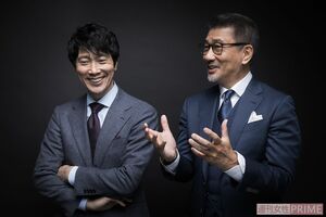 （左から）佐々木蔵之介、中井貴一　撮影／廣瀬靖士