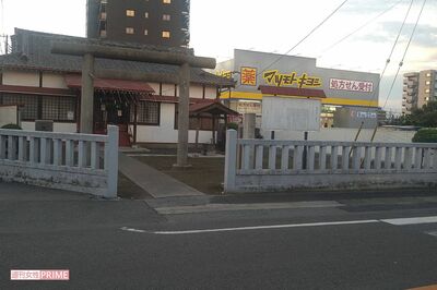 A子さんが最初に刺されたのは、神明神社前の路上