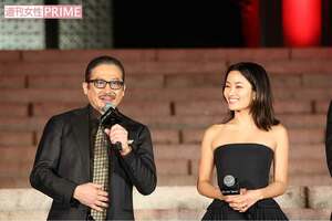 『将軍  SHOGUN』大ヒット祈願イベントに出席した真田広之とアンナ・サワイ