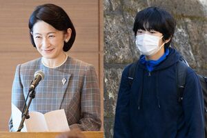 『第27回結核予防関係婦人団体中央講習会』にご臨席（2月28日・JMPA撮影）された紀子さまと2月下旬のとある朝、SPに見守られながら8時過ぎに登校された悠仁さま