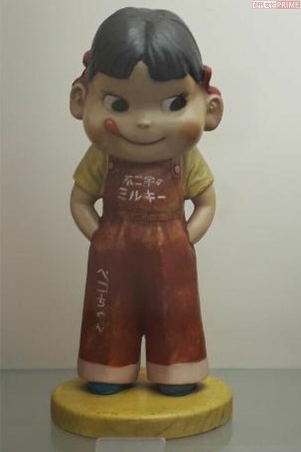 施設入居が決まり、高齢のお客様から不二家へ寄贈された実際のペコちゃん人形