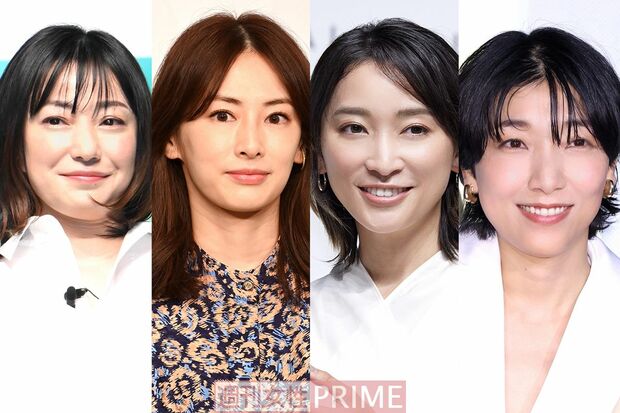左から「応援したい」ママ女優として上位にランクインした菅野美穂、北川景子、杏、安藤サクラ