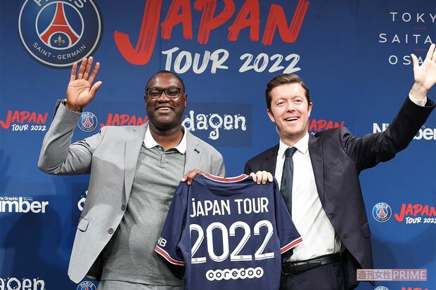エムボマ氏らがPSG日本ツアーをPR（2022年5月）
