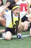 学習院初等科2年('09年)リレー選手に チームメイトの走りにガッツポーズ!