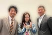 元阪神・鳥谷敬選手と福留考介選手とのスリーショット(本田望結公式Xより)