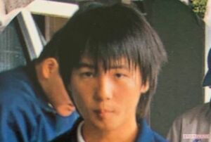 日下部和博容疑者。逮捕時と違い細身だ（卒業アルバムより）