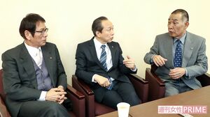 話し出したら止まらない？　左から大杉漣、小日向文世、でんでん