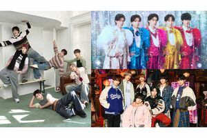 2026年2月18日に新曲を同時リリースしたなにわ男子、M!LK、RIIZE（公式HPより）