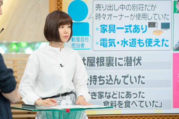 【4】8:00−9:45 (番組本番) ガチガチ(?)の名物企画 担当コーナーで、解説する山崎アナ。そこまで緊張しているように見えなかったのは、努力の賜物!? 撮影/渡邉智裕