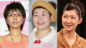 ママ芸人として活躍中の（左から）くわばたりえ、大島美幸、虻川美穂子