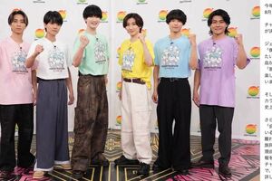 『24時間テレビ49』チャリティーパートナーのSixTONES(番組公式Xより)