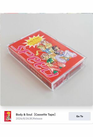 予約販売が始まったSPEEDのカセットテープ（公式サイトより）