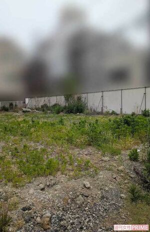 新しい伊勢ヶ濱部屋が入る予定のビルの建設予定地