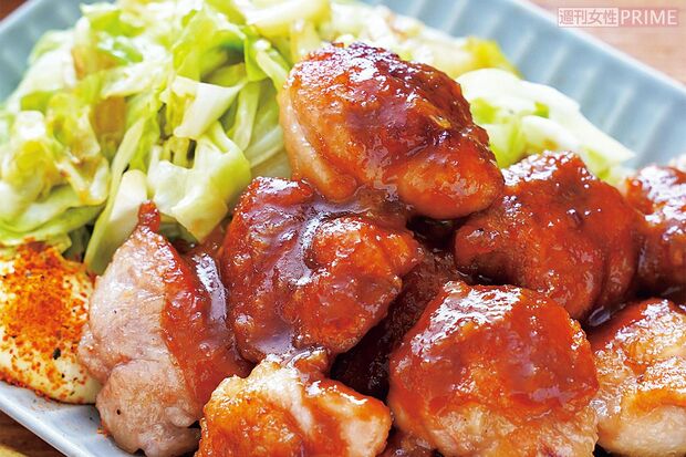 鶏ももとキャベツのしょうが焼き