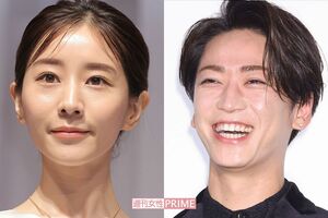 結婚と妊娠を発表した、田中みな実と亀梨和也