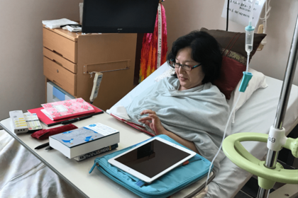 入院中に声が出るか心配しながら、恐る恐る歌ったことも