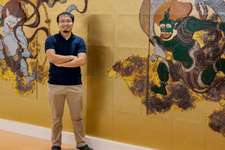 数年前に巨大な『風神雷神図屏風』を制作し、成田空港で展示された