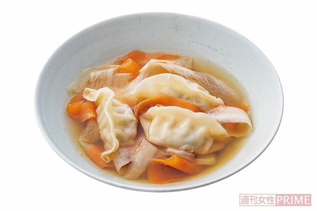 餃子入りゆずポン酢スープ