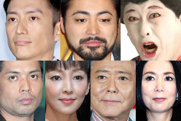 （左上から時計回りに）伊勢谷友介、山田孝之、コウメ太夫、竹内まりや、小倉智昭、神田うの、久保田利伸