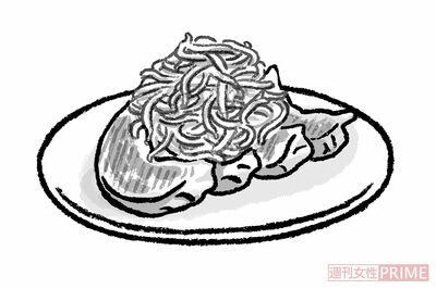 お酢代わりに餃子にオン!ニンニクとの相性ばっちり!(イラスト/やまだやすこ)