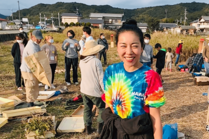 2018年に立ち上げた異業種チーム「わっしょい!」での活動。子どもたちが笑顔の未来を描く