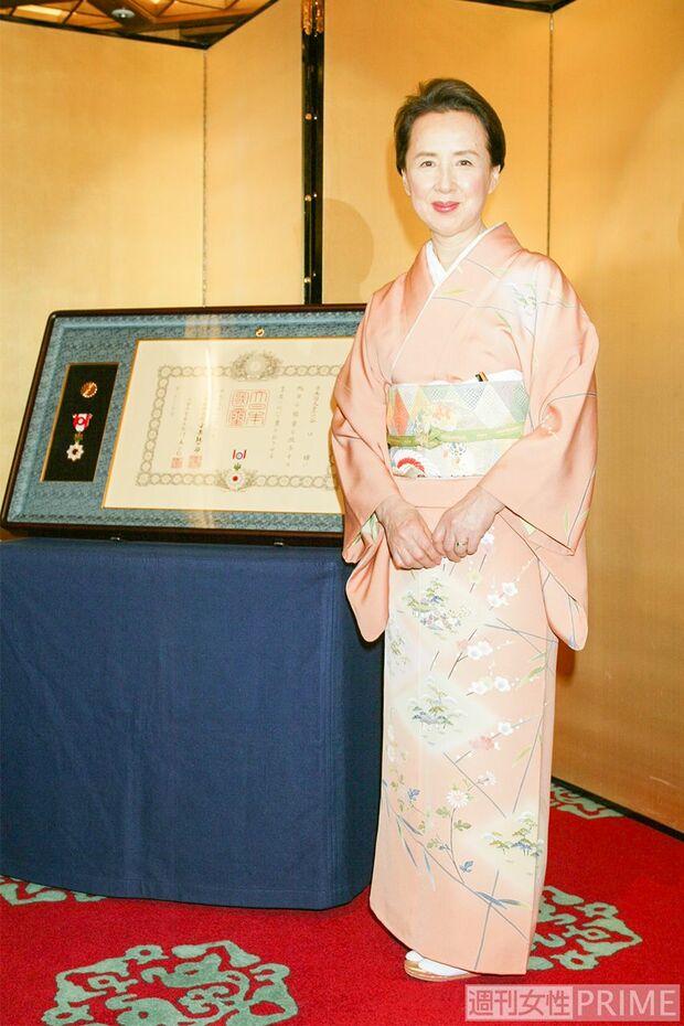 ’04年、旭日小綬章の叙勲を祝う会には、故・森繁久彌さんもお祝いに駆けつけ「できれば結婚したいと思っていた」と語っていた  撮影／週刊女性写真班