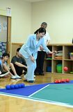 8月21日、医療福祉センター「ふくしあ」を訪問された愛子さま。ボッチャに挑戦し“奇跡”を起こした瞬間